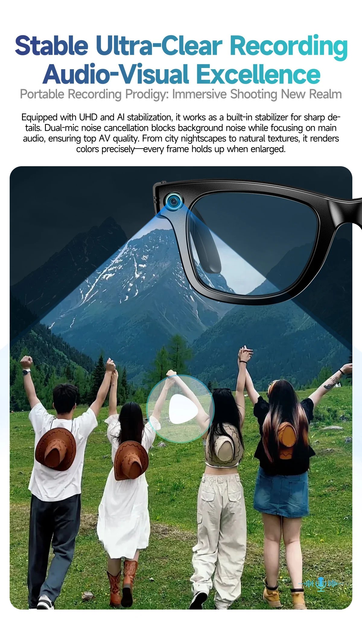 800W With Camera Smart Glasses Woman Video Recording AI Photo Recognition Eyewear Earphone Call Translation Voice Sunglasses Men 800W With Camera Smart Glasses Woman Video Recording AI Photo Recognition Eyewear Earphone Call Translation Voice Sunglasses Men
