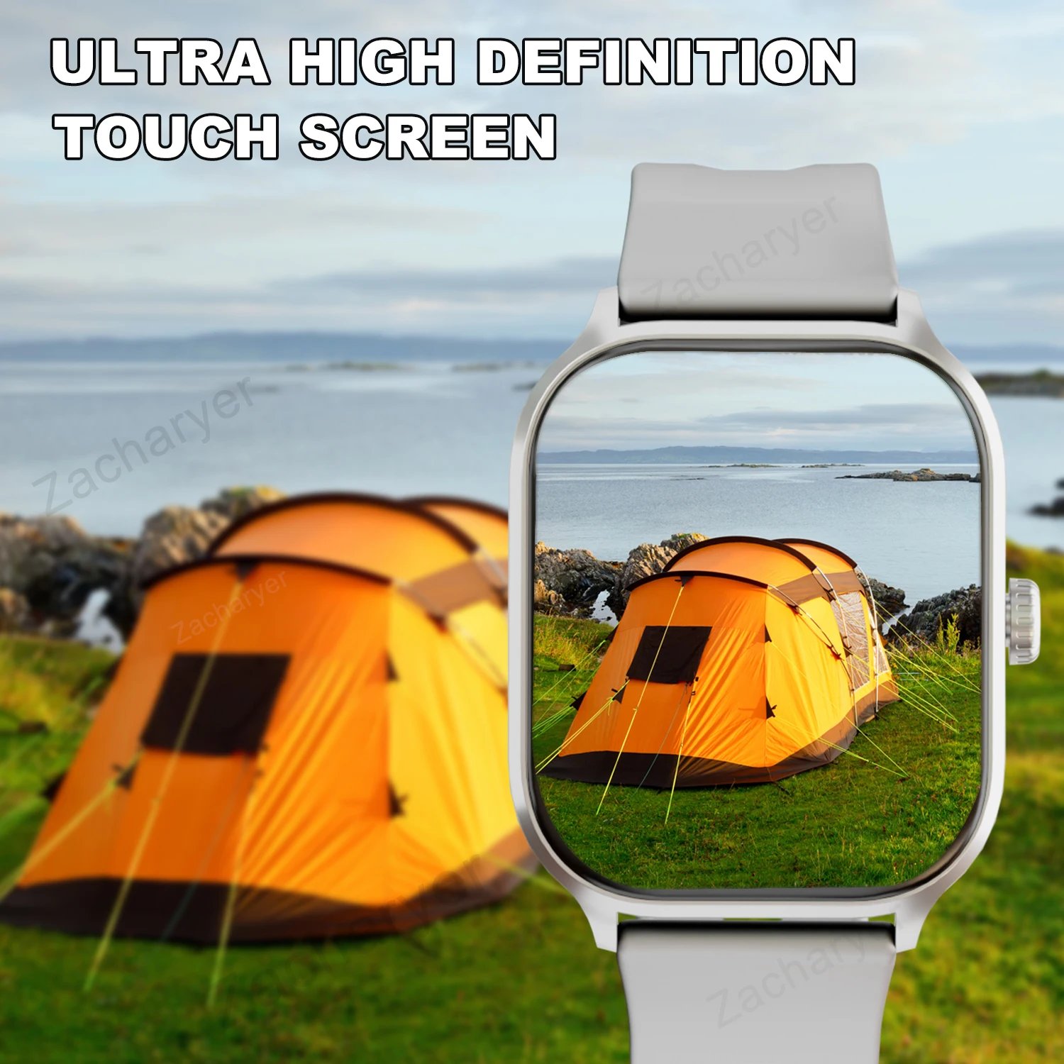 Smart watch, wireless calling/dial, multi-Sport mode, calling reminder and rejection, SMS reminder, for iPhone/Android