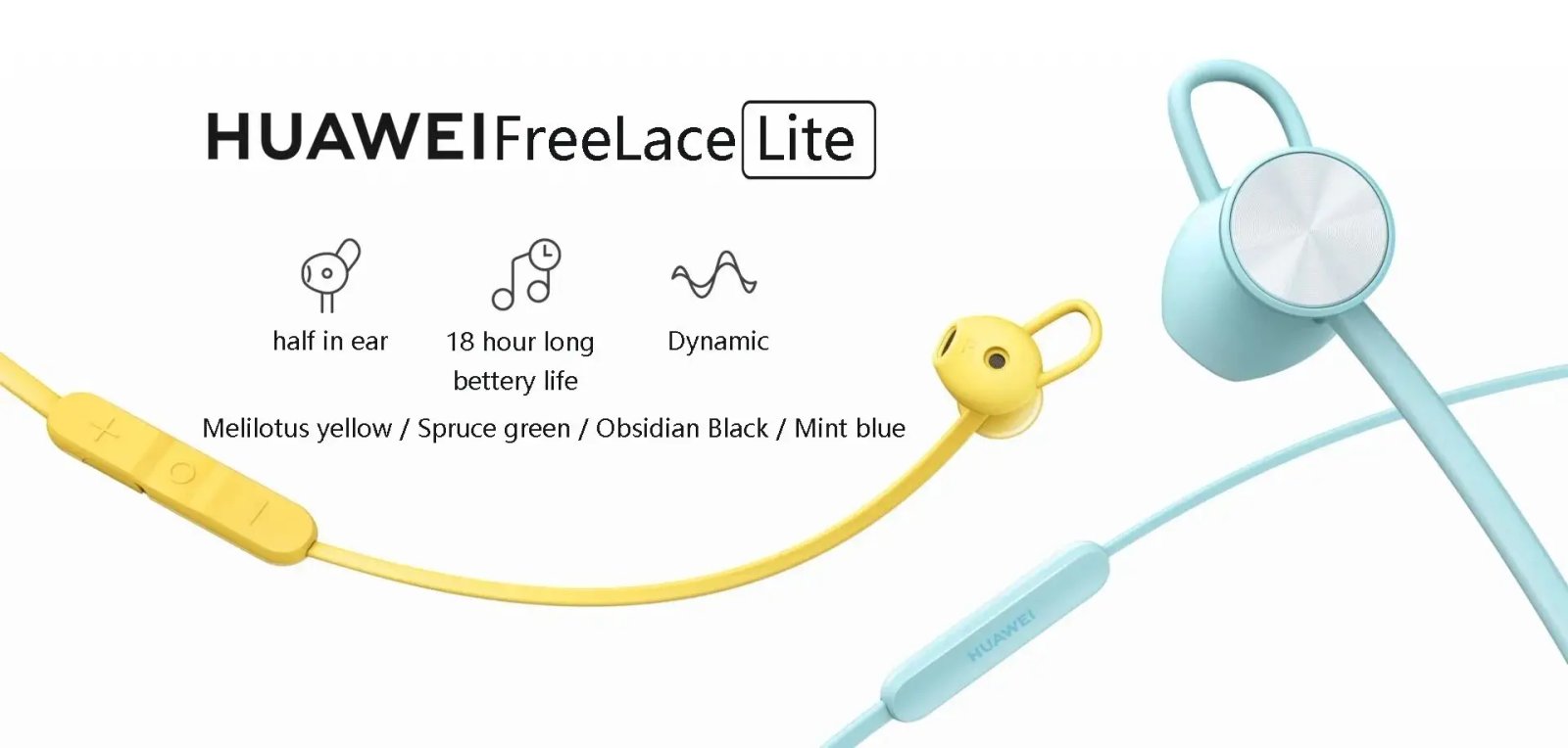 Huawei Freelace Lite Wireless Bluetooth Earphone Original Earbuds Sport Noise Reduction Headphone In-ear Earphone Headset
