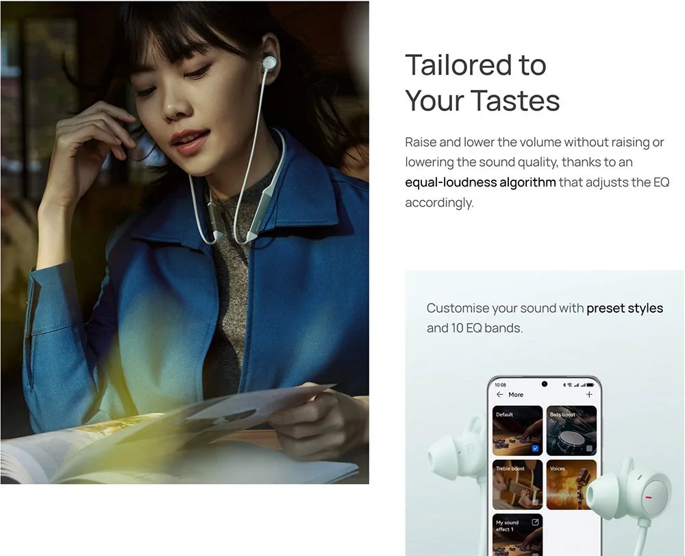 Original Huawei FreeLace Pro 2 Earphones Intelligent Active Noise Cancellation 2.0 Headphones Bluetooth Wireless Earbuds Headset