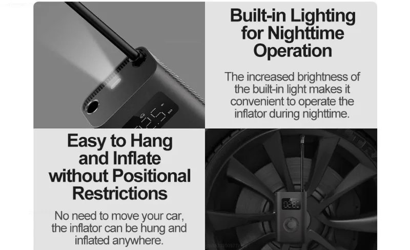 Xiaomi Mini Portable Air Pump 2 Mijia Electric Air Compressor Inflator Treasure Multitool for Cars, Motorcycles, Bicycles Balls