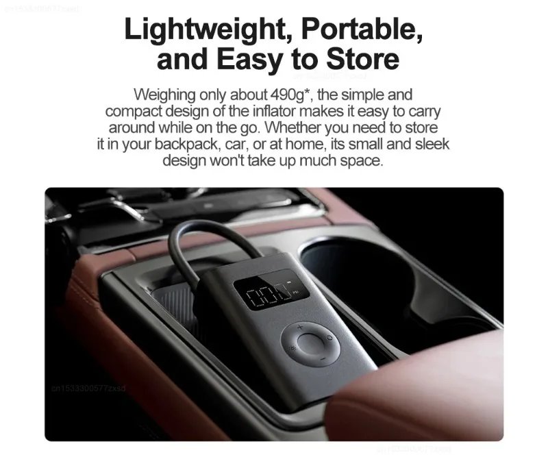 Xiaomi Mini Portable Air Pump 2 Mijia Electric Air Compressor Inflator Treasure Multitool for Cars, Motorcycles, Bicycles Balls
