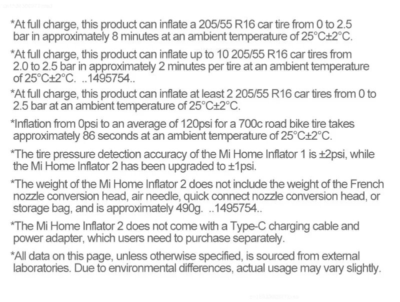 Xiaomi Mini Portable Air Pump 2 Mijia Electric Air Compressor Inflator Treasure Multitool for Cars, Motorcycles, Bicycles Balls