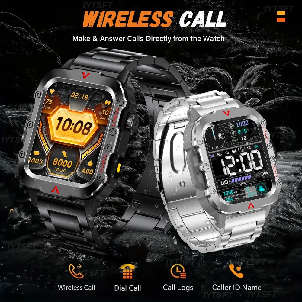 G.L Wear 2025 New Sports Smart Watch Bluetooth Talk LED Flashlight Multi-function Outdoor Sports Smart Watch for Men Women G.L Wear 2025 New Sports Smart Watch Bluetooth Talk LED Flashlight Multi-function Outdoor Sports Smart Watch for Men Women