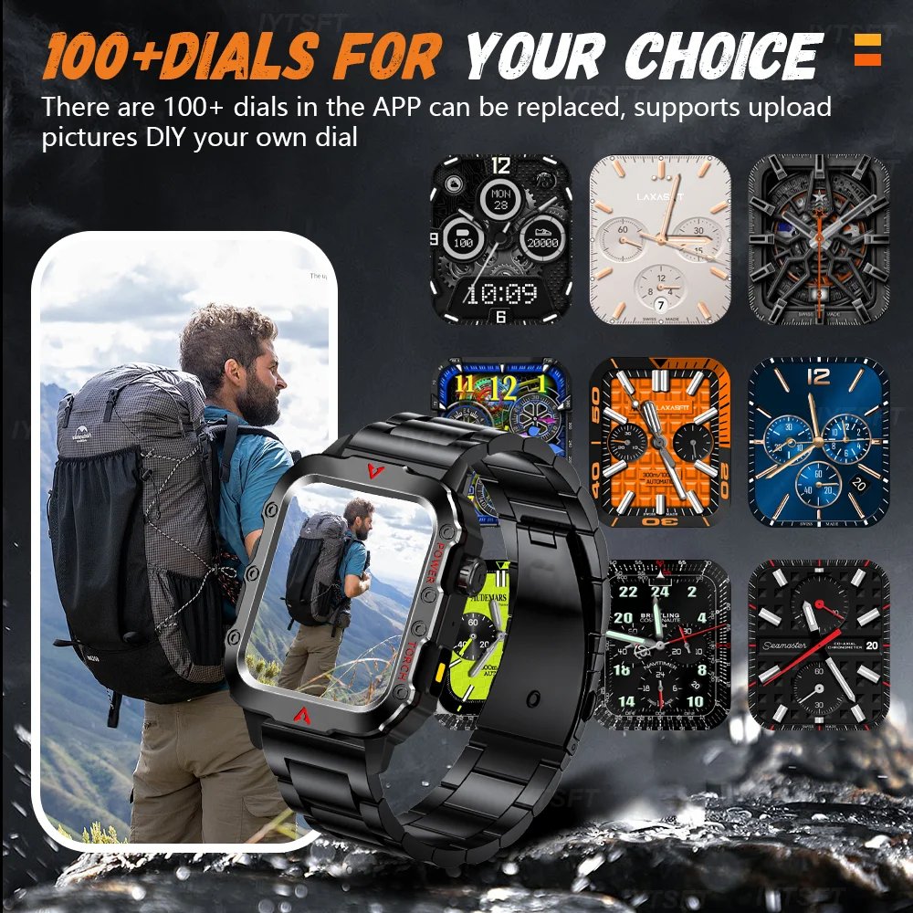 G.L Wear 2025 New Sports Smart Watch Bluetooth Talk LED Flashlight Multi-function Outdoor Sports Smart Watch for Men Women G.L Wear 2025 New Sports Smart Watch Bluetooth Talk LED Flashlight Multi-function Outdoor Sports Smart Watch for Men Women