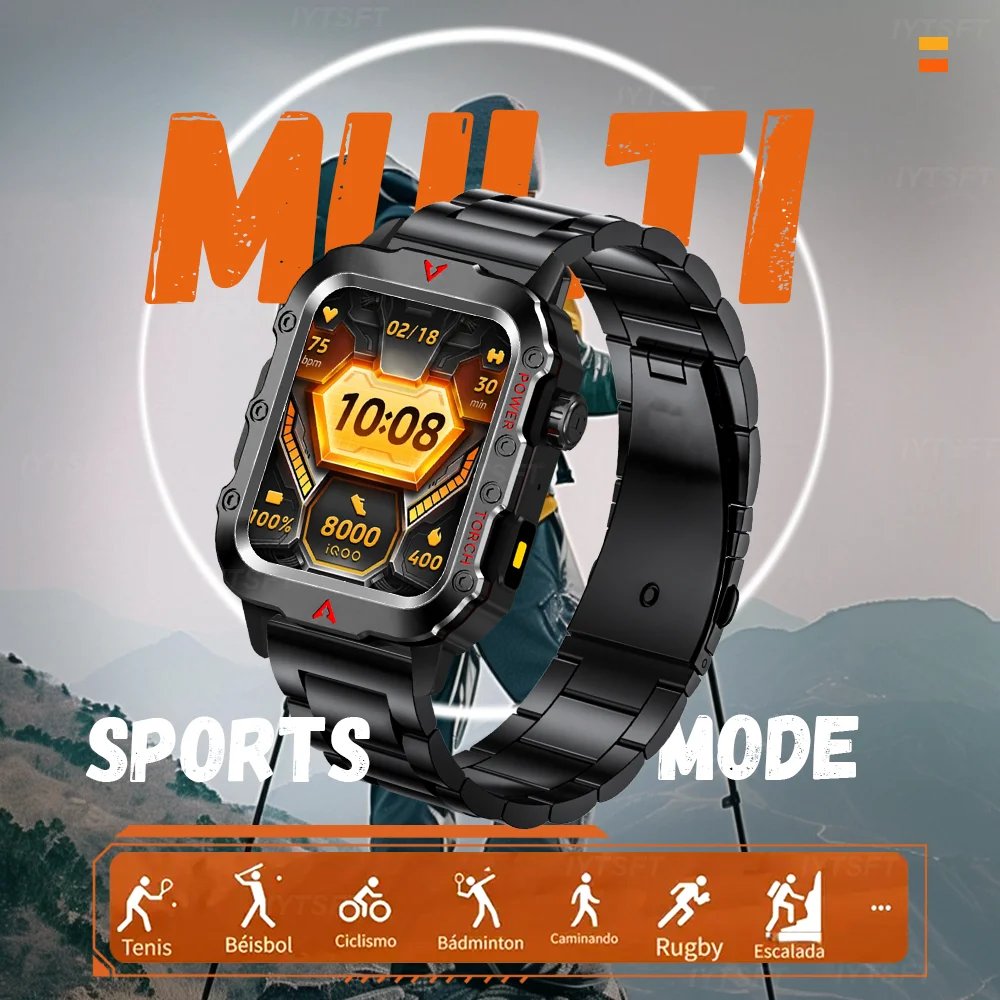 G.L Wear 2025 New Sports Smart Watch Bluetooth Talk LED Flashlight Multi-function Outdoor Sports Smart Watch for Men Women G.L Wear 2025 New Sports Smart Watch Bluetooth Talk LED Flashlight Multi-function Outdoor Sports Smart Watch for Men Women
