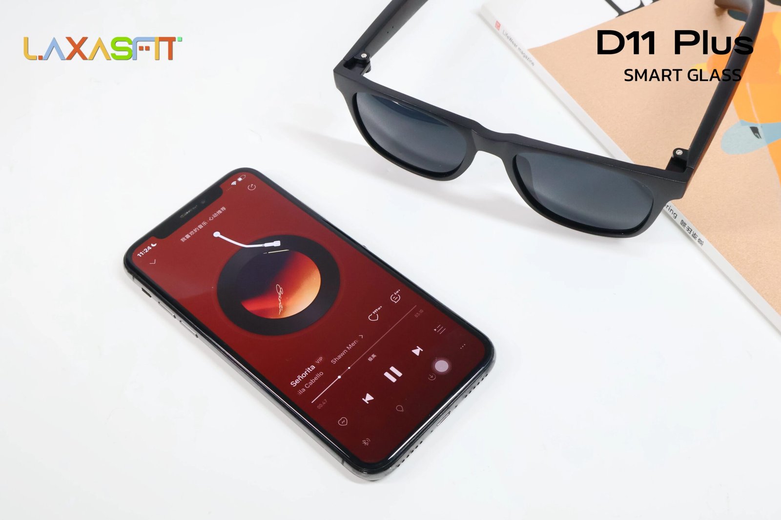 LAXASFIT 2025 New Men's Smart Glasses Women's Bluetooth Glasses Voice Call Control Music UV Polarized Sunglasses