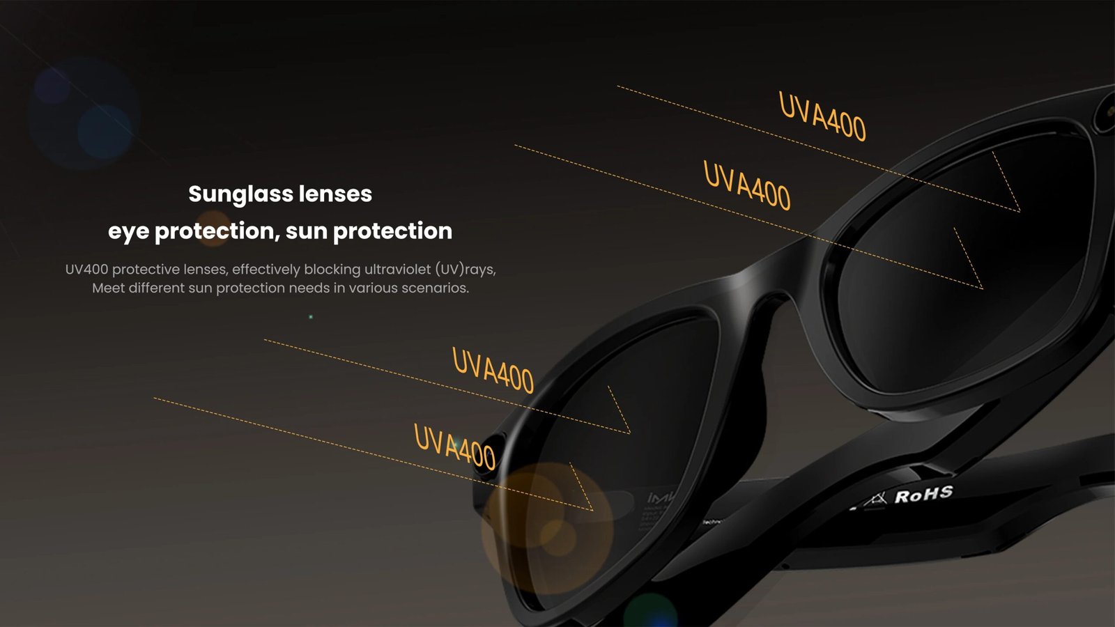 AI smart Bluetooth glasses ultra-high-definition camera pixels video recording stabilization Bluetooth calling AI smart Bluetooth glasses ultra-high-definition camera pixels video recording stabilization Bluetooth calling