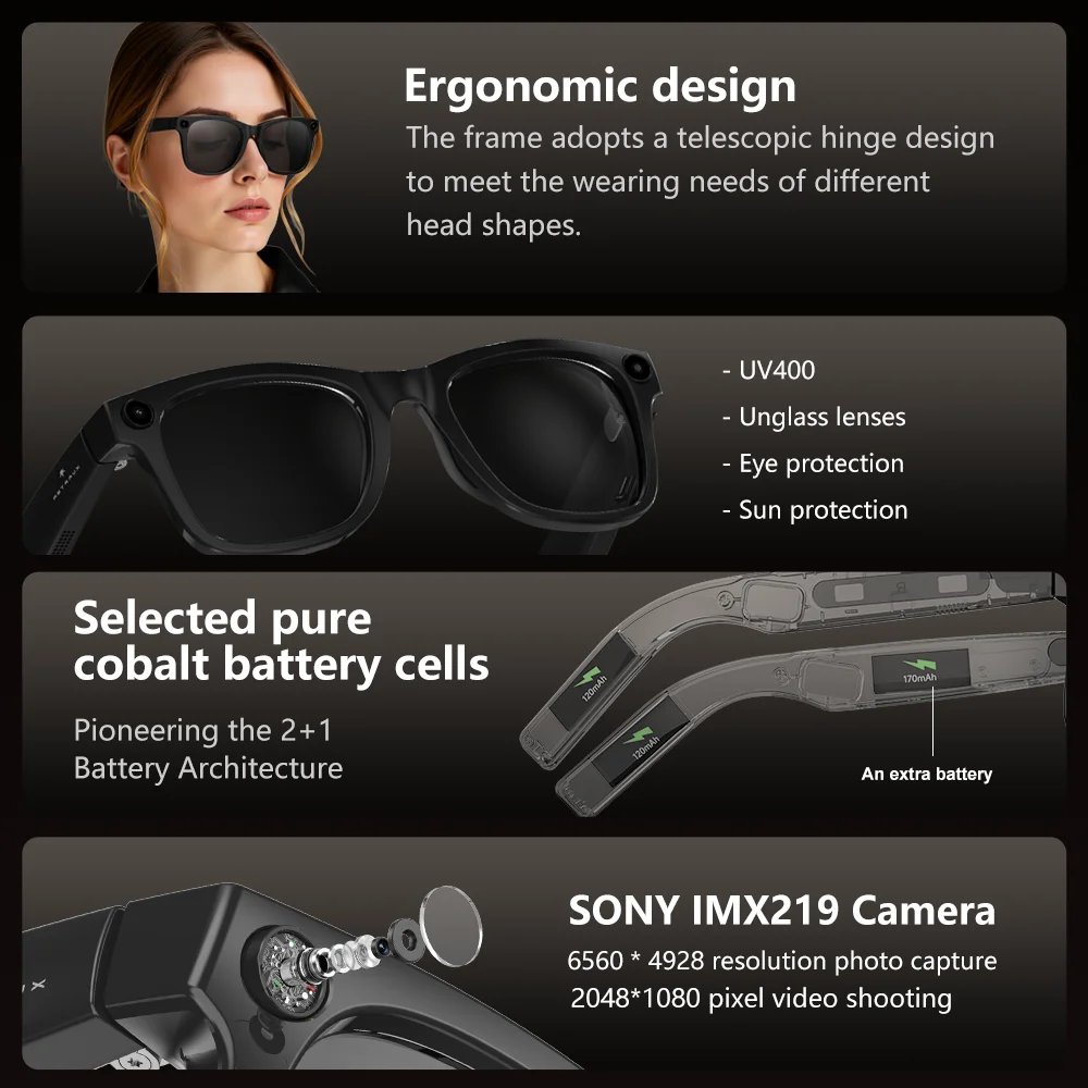 AI smart Bluetooth glasses - Image 3