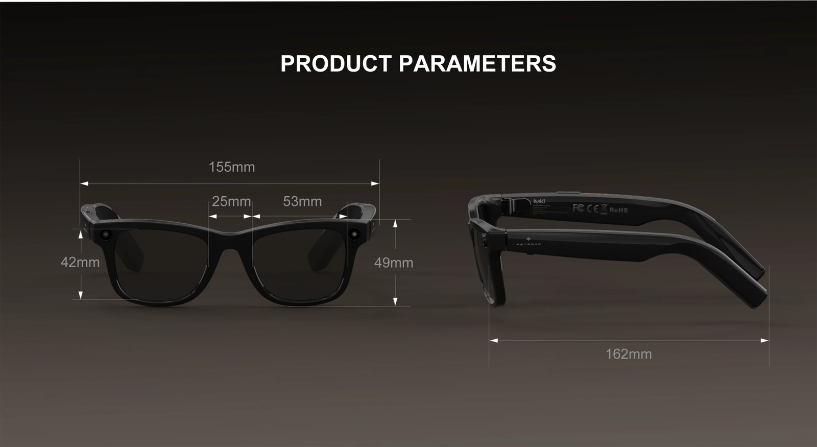 AI smart Bluetooth glasses ultra-high-definition camera pixels video recording stabilization Bluetooth calling AI smart Bluetooth glasses ultra-high-definition camera pixels video recording stabilization Bluetooth calling