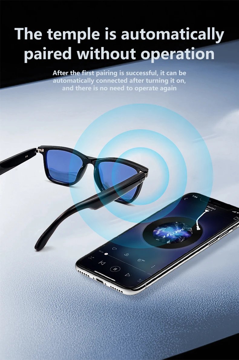 New smart glasses bluetooth listen to music answer the phone men and women fashion single product color coating sunglasses frame New smart glasses bluetooth listen to music answer the phone men and women fashion single product color coating sunglasses frame