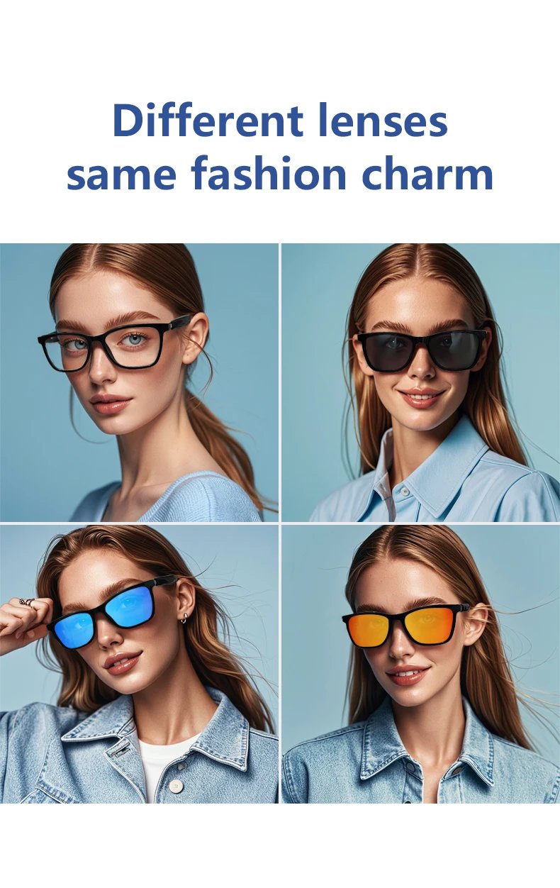 New smart glasses bluetooth listen to music answer the phone men and women fashion single product color coating sunglasses frame New smart glasses bluetooth listen to music answer the phone men and women fashion single product color coating sunglasses frame