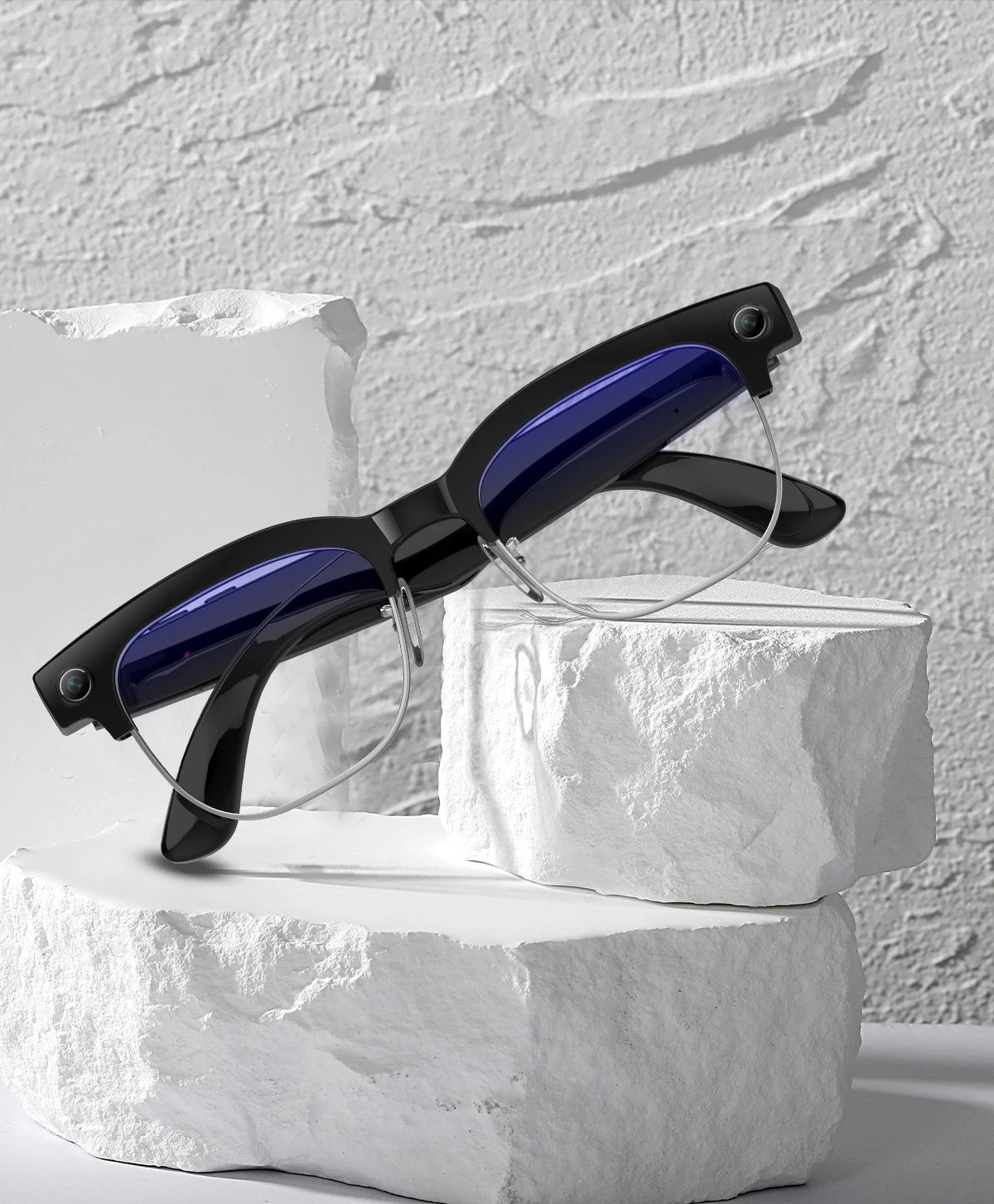 New Business 4K HD Color Change AI Smart Glasses 800W Pixel Camera 1080P Video AI Chat Music Player Call AI Sports Glasses Men