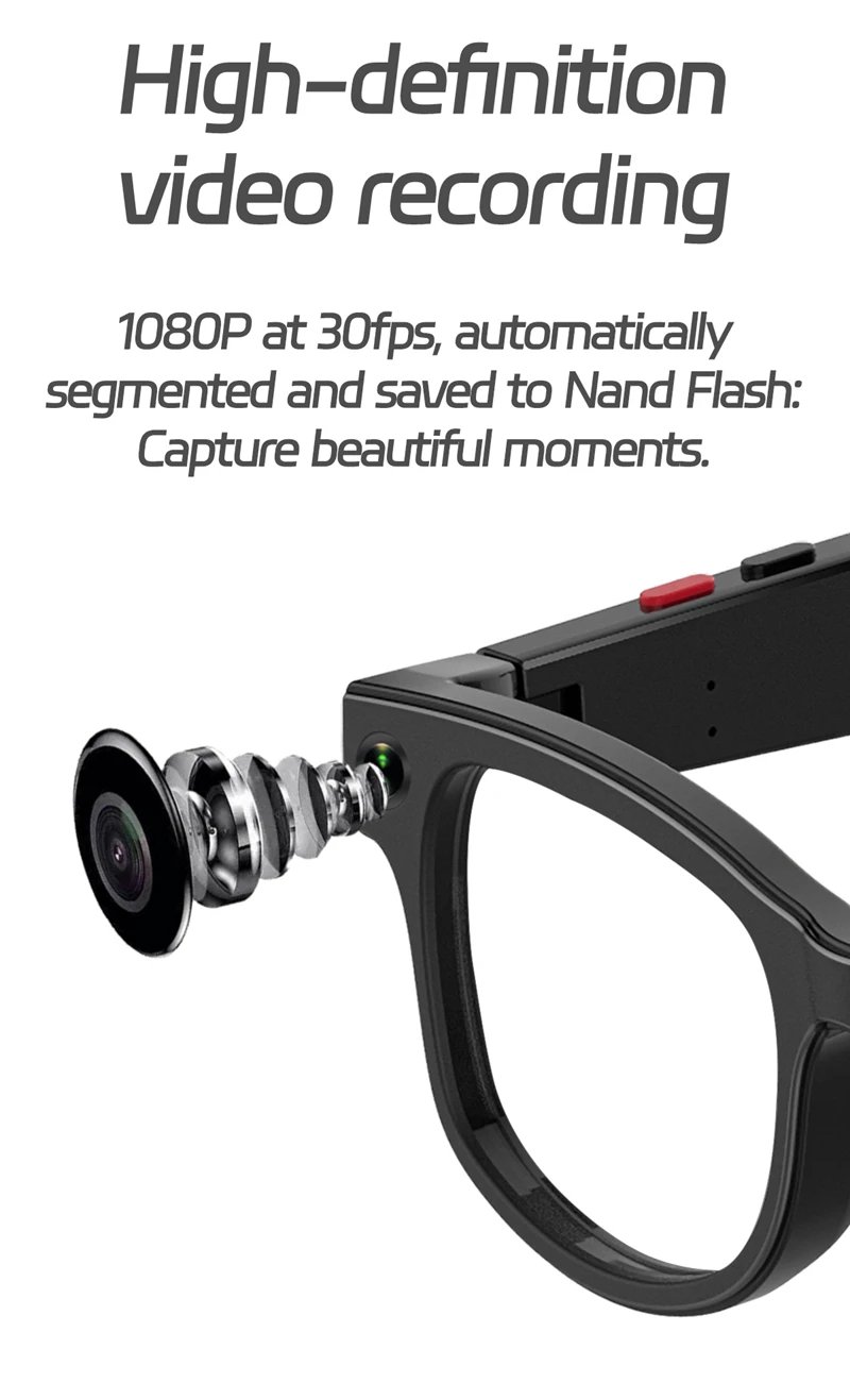 AIMB Smart Glasses AI Voice Assistant Bluetooth Call With HD Camera Fashion Glasses Outdoor Sports Sunglasses for Men Women