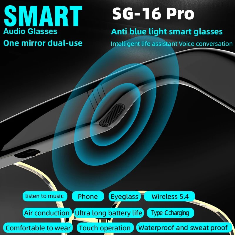 SG16 Pro Smart Bluetooth Glasses - Image 5
