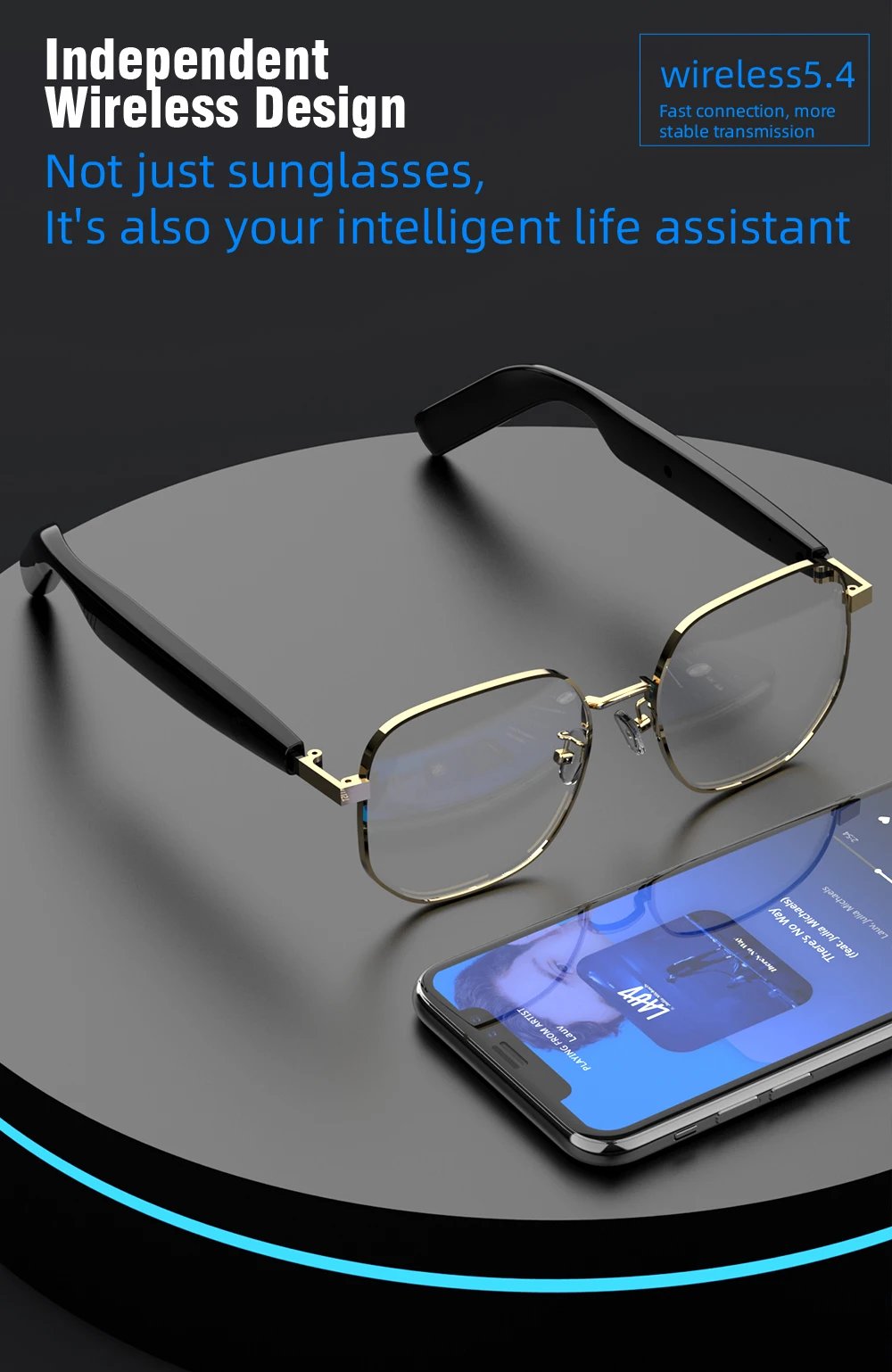 Fashion Bluetooth V5.3 smart glasses eye glass Outdoor HD Call Music Wireless SG16 PRO Headphones Anti-touch UV For Men Women Fashion Bluetooth V5.3 smart glasses eye glass Outdoor HD Call Music Wireless SG16 PRO Headphones Anti-touch UV For Men Women