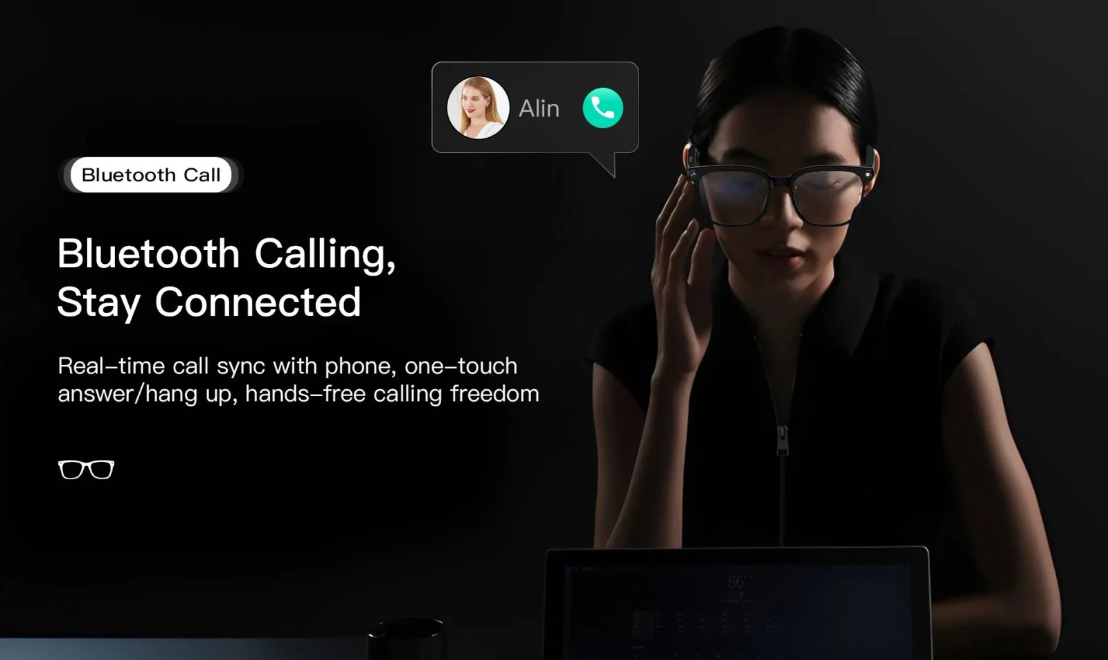 Yaocx New AI Smart 800W Camera Smart Glasses Remote Photography HD Video Bluetooth Call 290mah Directional Sound Smart Glasses