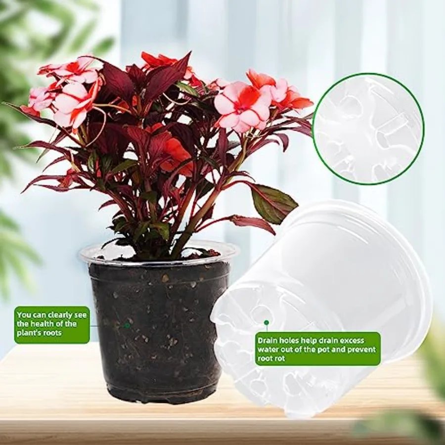 Clear Nursery Plastic Plant Pots - Image 5