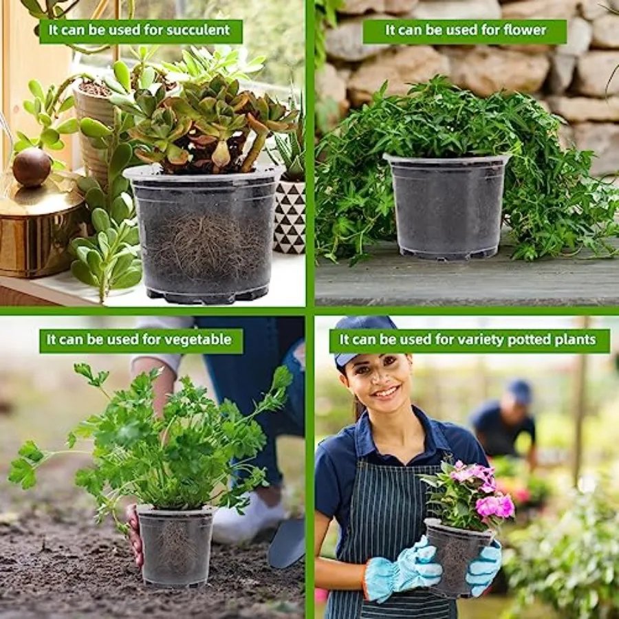 36 Packs 6 5 4 Inch Clear Nursery Pots with Drainage Holes Transparent Variety Pack Plastic Plant Pot for Planting Seed Starter 36 Packs 6 5 4 Inch Clear Nursery Pots with Drainage Holes Transparent Variety Pack Plastic Plant Pot for Planting Seed Starter