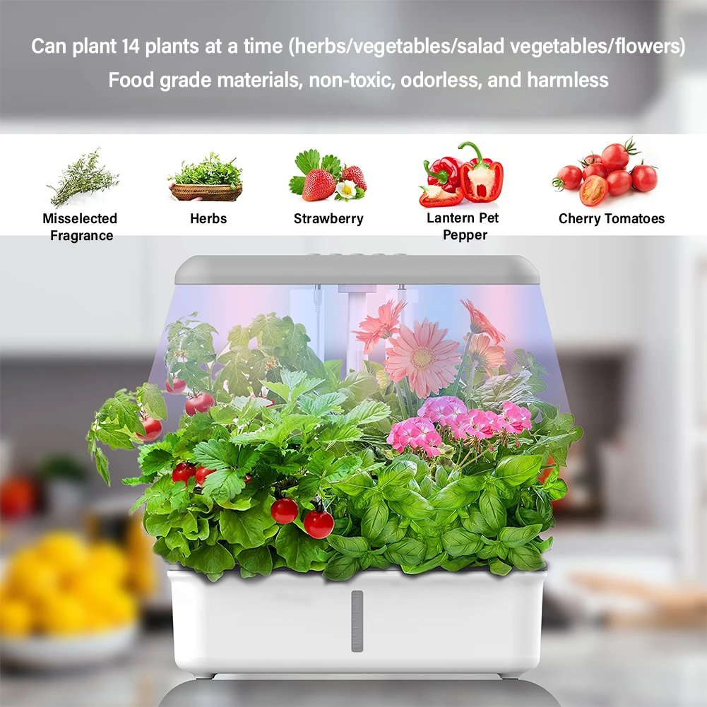Tuya WiFi Plant Hydroponics System Growing LED Light Soilless Smart Planting Machine Self Watering Indoor Home Gardening Planter Tuya WiFi Plant Hydroponics System Growing LED Light Soilless Smart Planting Machine Self Watering Indoor Home Gardening Planter