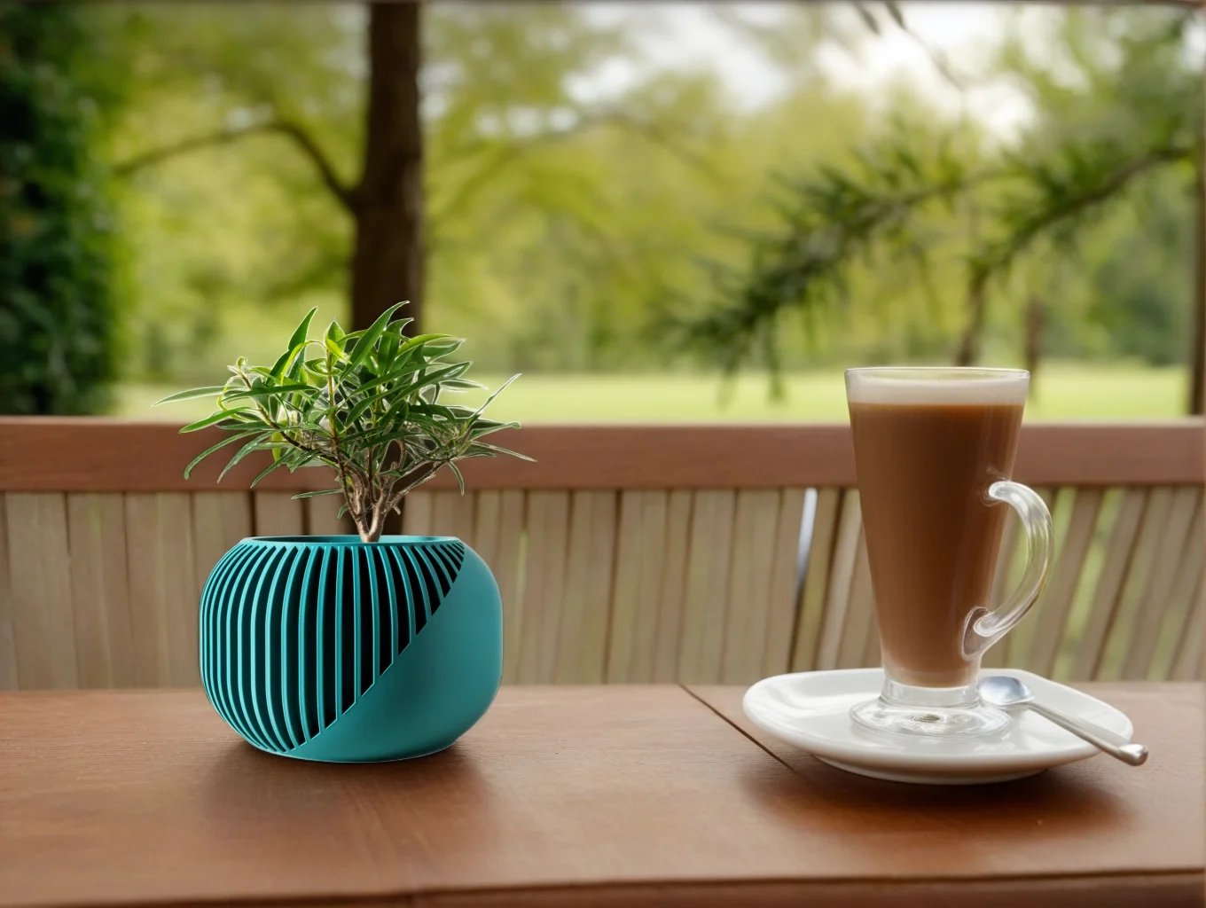 Modern Minimalist 3D Printed Plant Pot – Biodegradable Flower Planter for Home Decor, Eco-Friendly Sustainable Gift (Narvo)