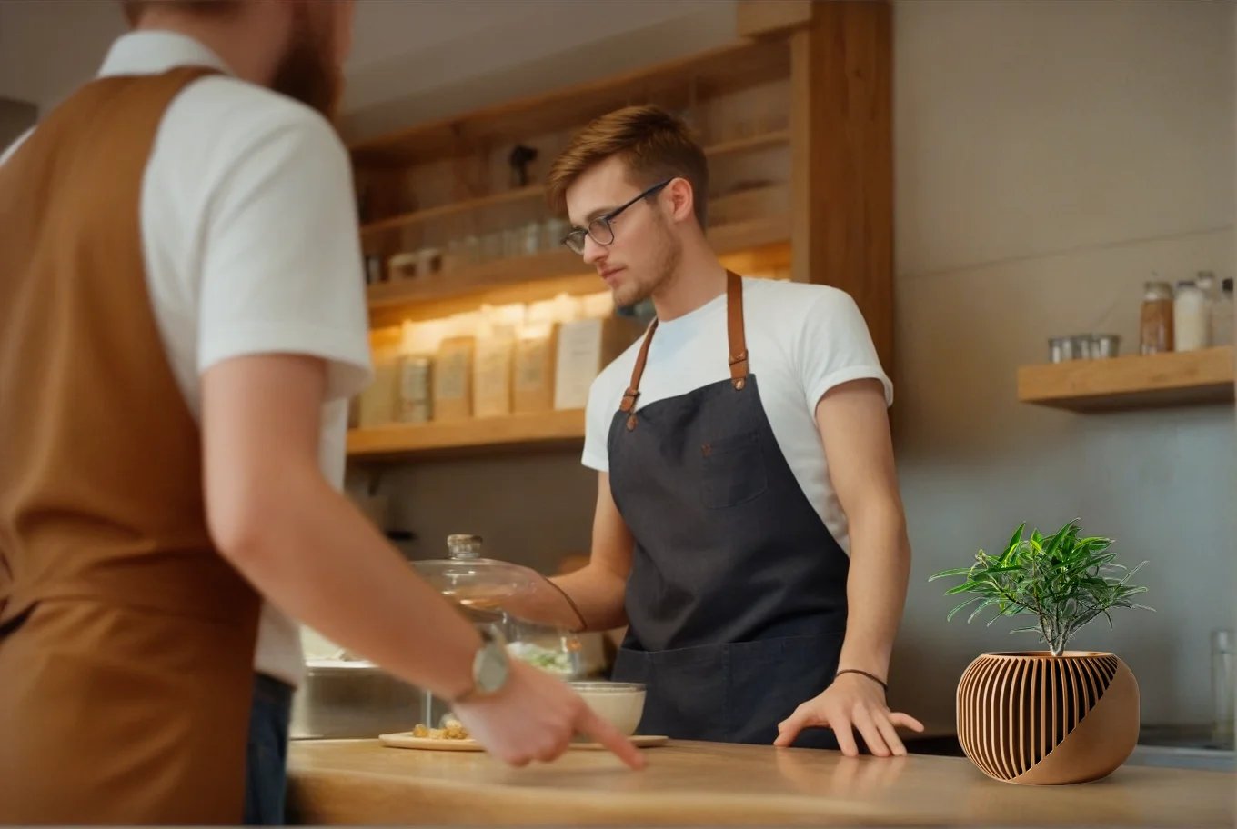 Modern Minimalist 3D Printed Plant Pot – Biodegradable Flower Planter for Home Decor, Eco-Friendly Sustainable Gift (Narvo)