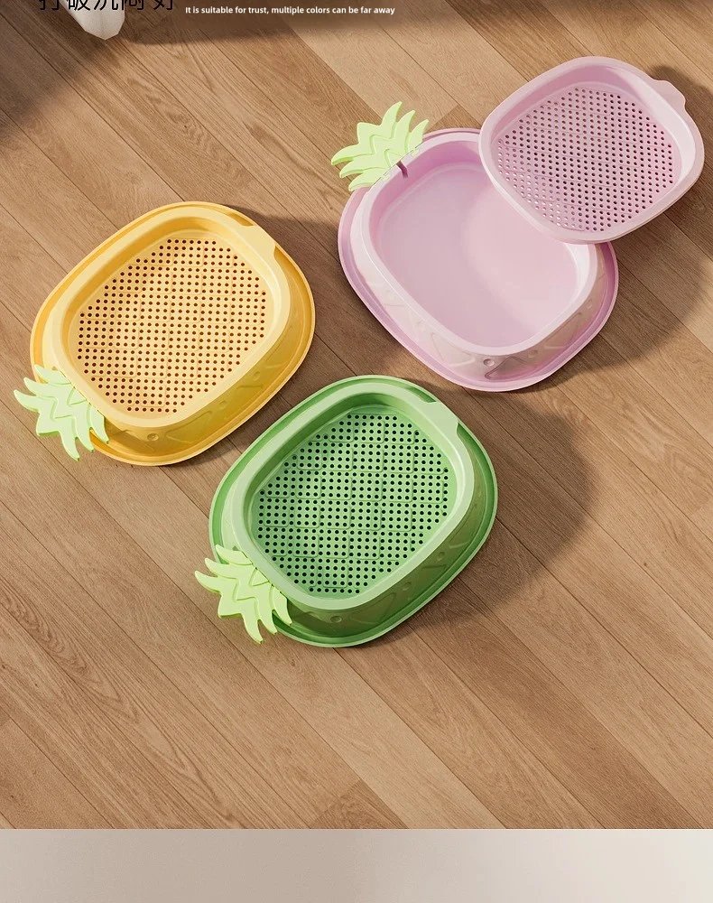 Hydroponic Cat Grass Planter Cat Grass Planter Tray Pineapple Design Plant Germination Tray Wheat Grass Growing Pot Nursery Cat