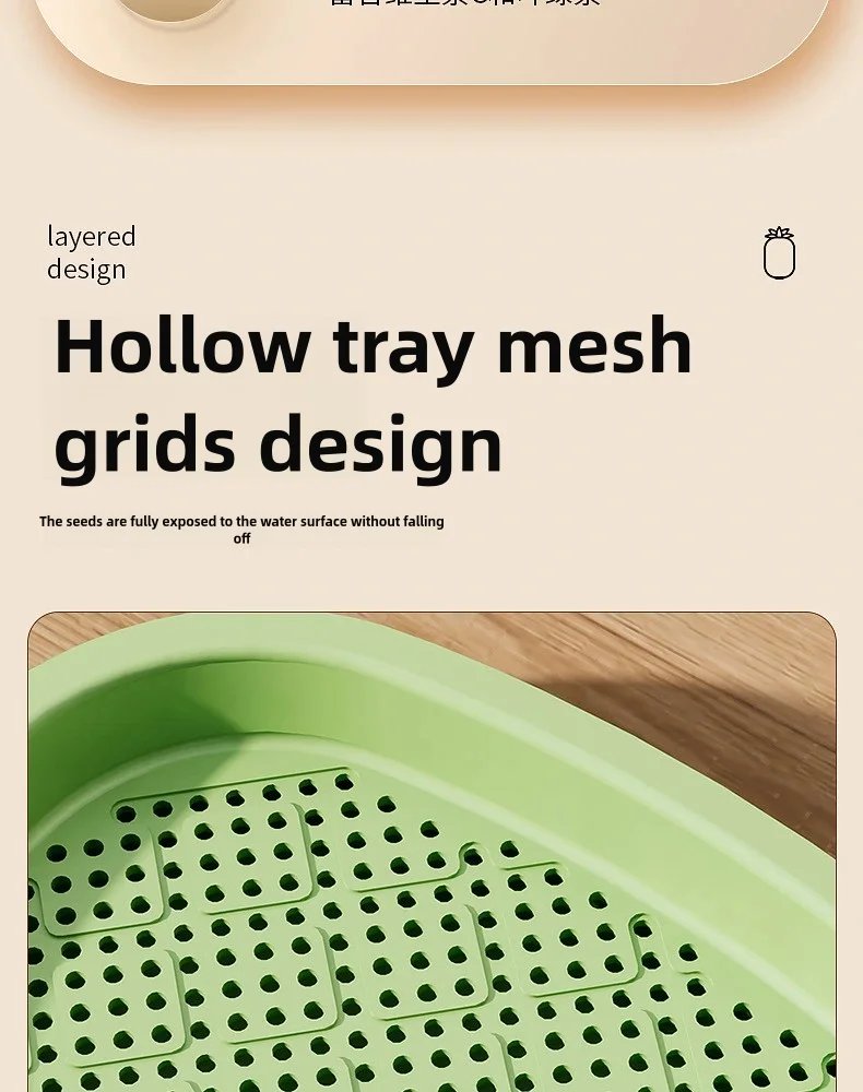 Hydroponic Cat Grass Planter Cat Grass Planter Tray Pineapple Design Plant Germination Tray Wheat Grass Growing Pot Nursery Cat