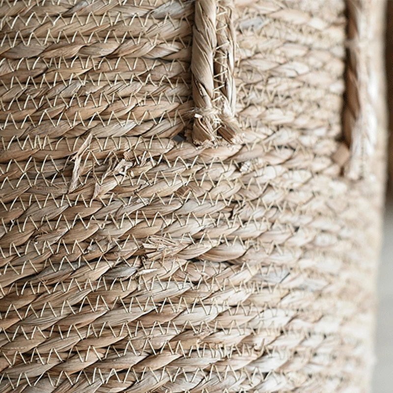 1PC Nordic Handmade Straw Woven Flower Pot Planter Basket Laundry Dirty Clothes Storage Potted Garden Green Plant Flower Holders