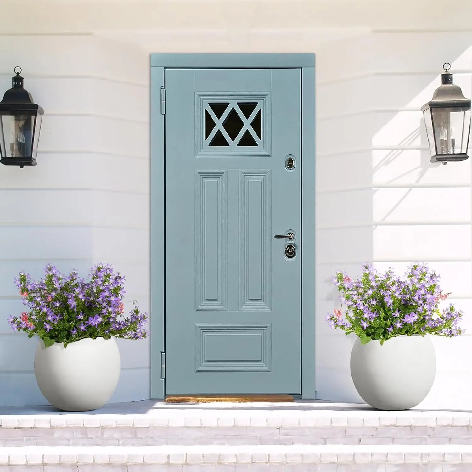 17.7'' Dia Large Round Planter with Drainage Hole, Sphere Planter Outdoor Indoor Plant Flower Pot with Rubber Plug