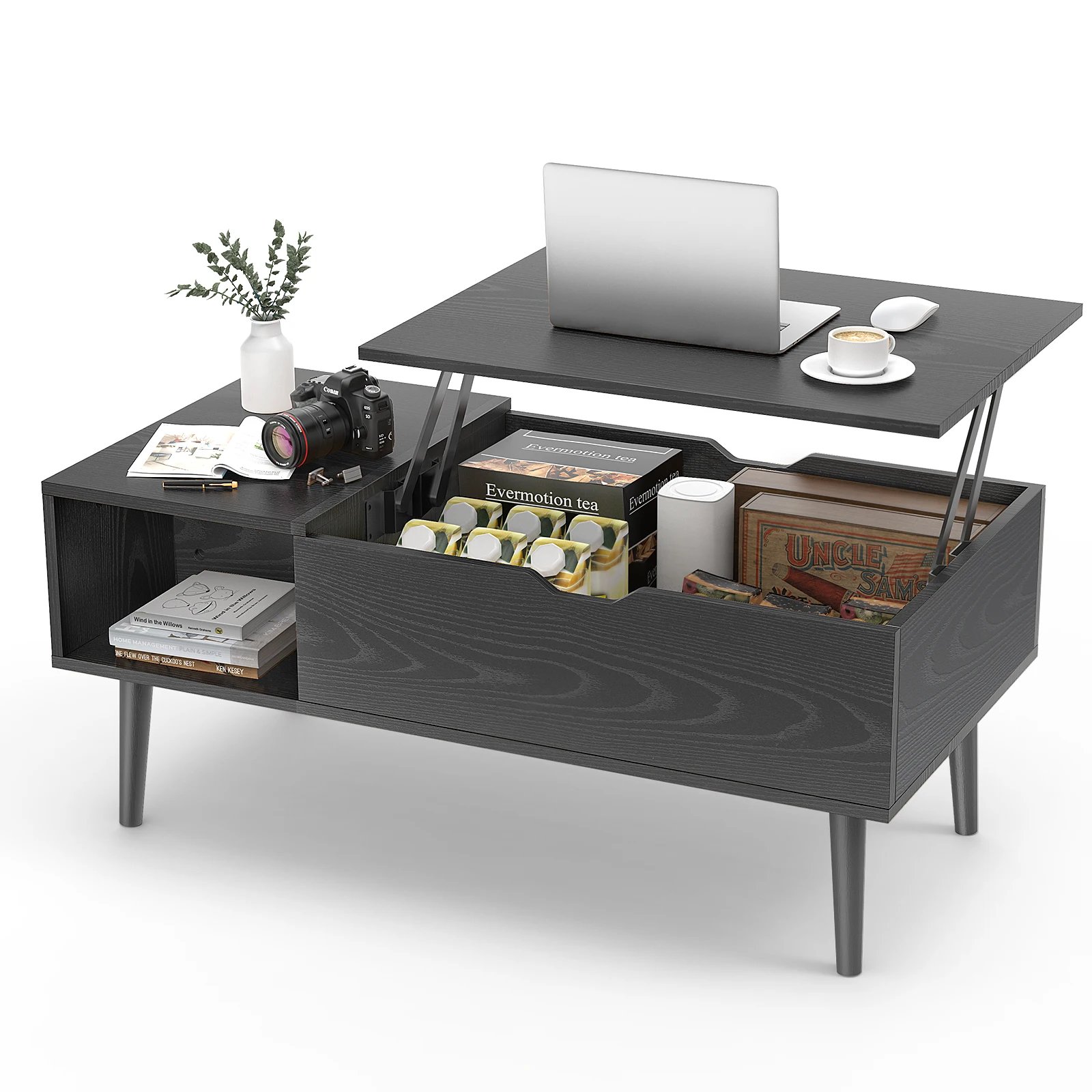 JHK Adjustable Lift-Top Coffee Table