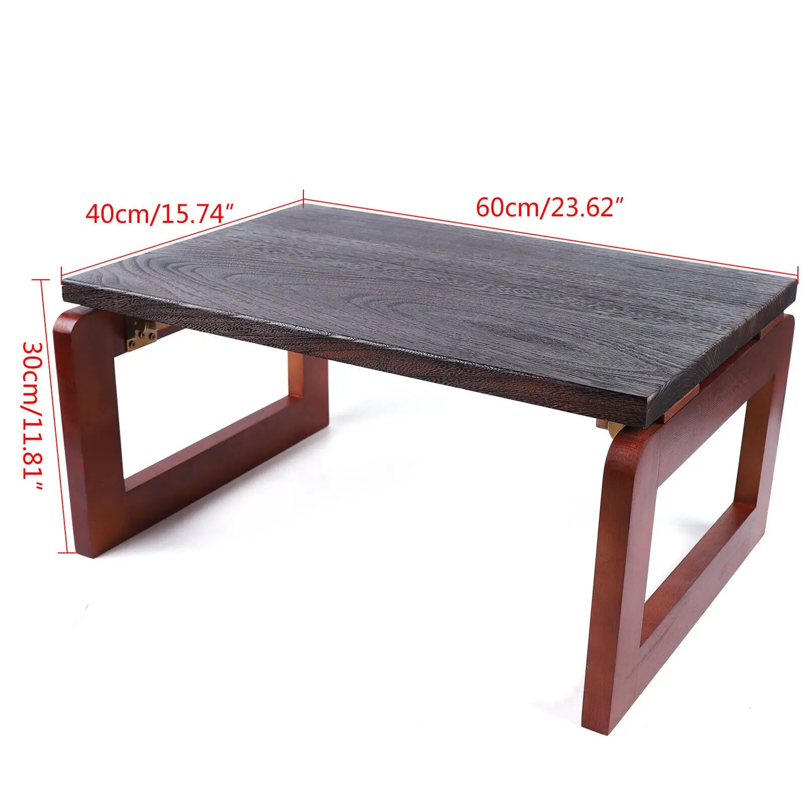 Folding Wooden Coffee Table 60x40x30cm Portable Laptop Bed Tray Low Tea Table for Picnic Indoor Outdoor Use