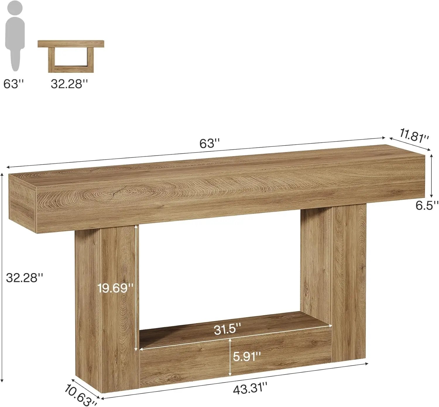 Tribesigns Farmhouse 2-Tier Console Table Tribesigns Farmhouse 2-Tier Console Table