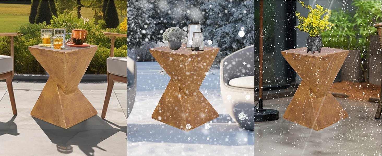 Modern Concrete Side Table for Living Room Bedroom Accent Table End Table Desk Garden Stool Home Furniture