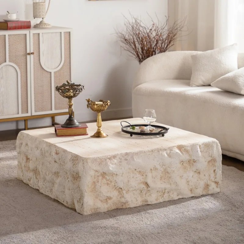 Natural Stone Square Coffee Table Natural Stone Square Coffee Table