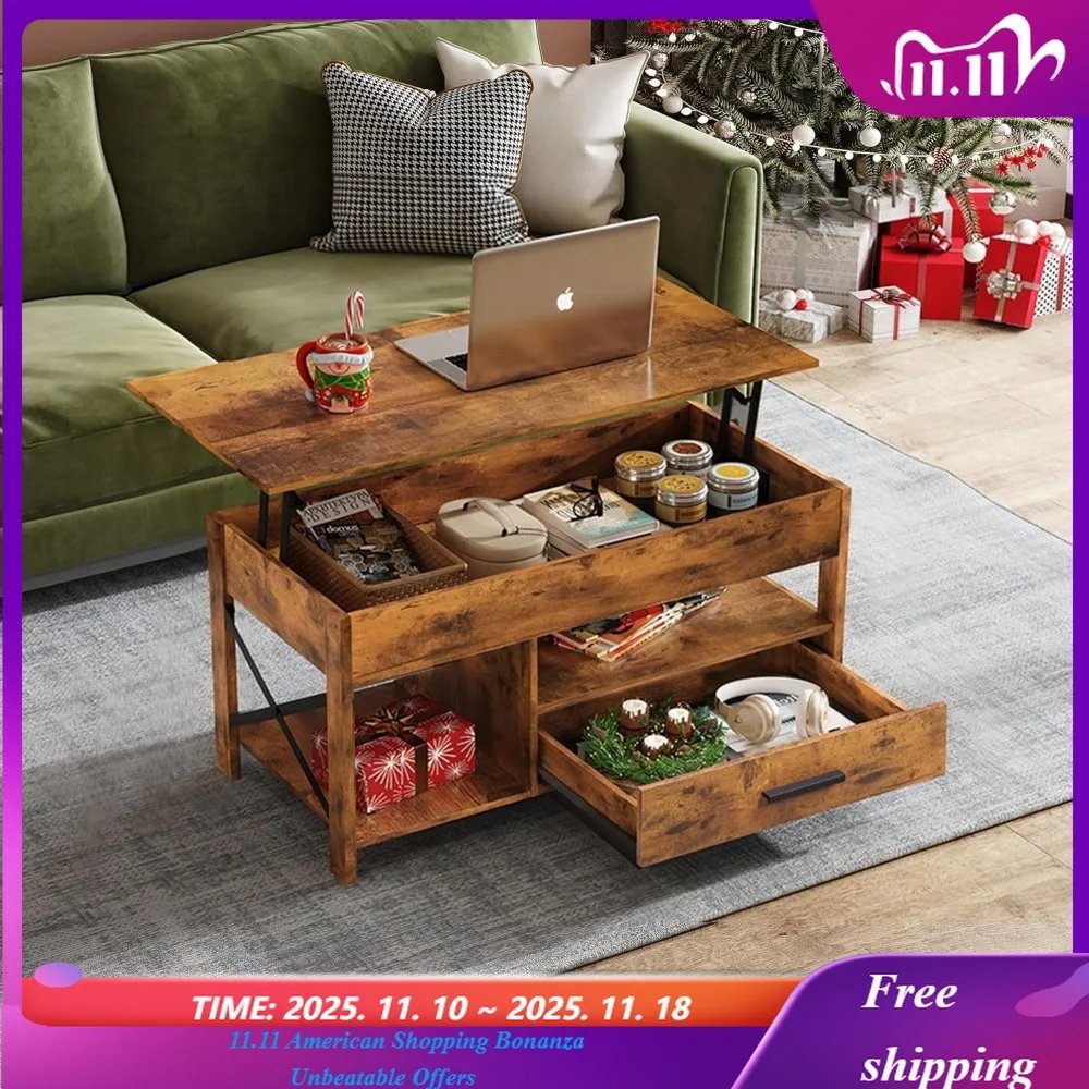 Lift-Top Coffee Table With Hidden Storage