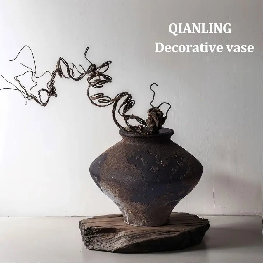 Rustic Wabi Sabi Ceramic Vase - Image 5