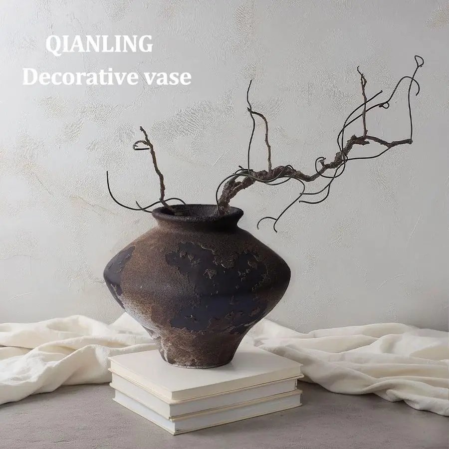Rustic Wabi Sabi Ceramic Vase - Image 6