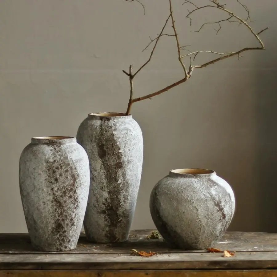 Rustic Ceramic Tall Floor Vase, Vintage Farmhouse Decor, Large Terracotta Vases for Living Room Entryway Table Centerpiece Deco Rustic Ceramic Tall Floor Vase, Vintage Farmhouse Decor, Large Terracotta Vases for Living Room Entryway Table Centerpiece Deco