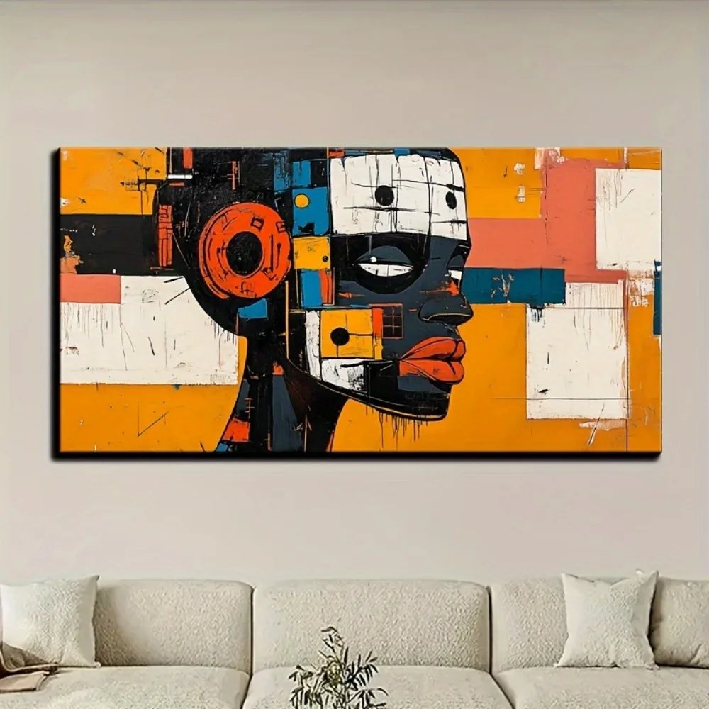 African Mask Robot Canvas Art African Mask Robot Canvas Art