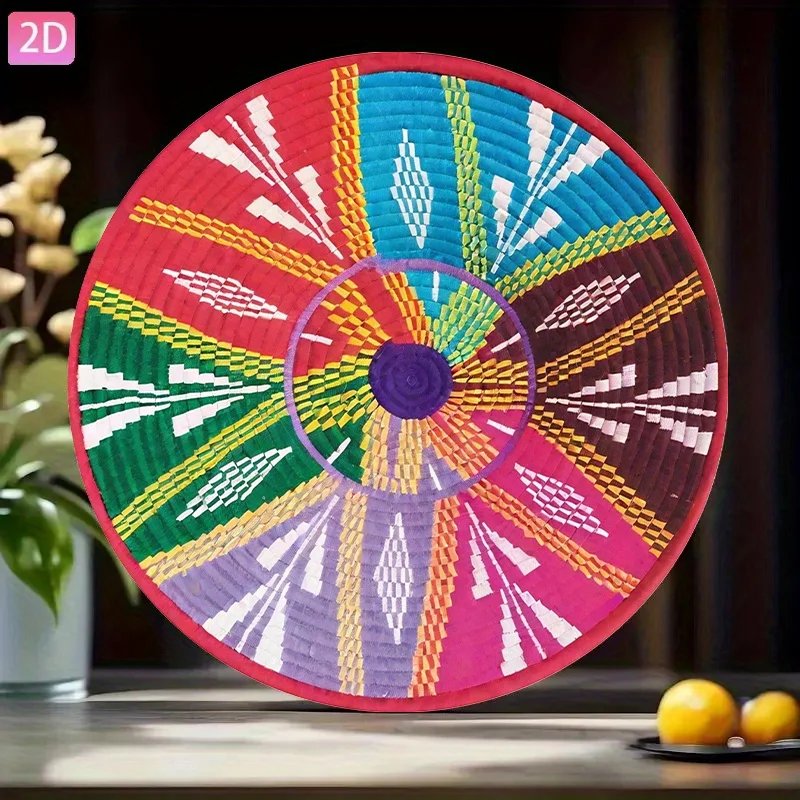 【New Arrival】2D Flat Aluminum Sign - Ethiopian & African Traditional Wall Decor for Home, Bar, Cafe (20x20cm)
