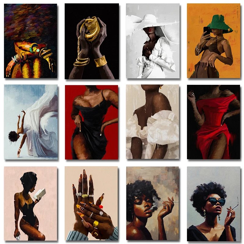 Modern African Woman Canvas Art