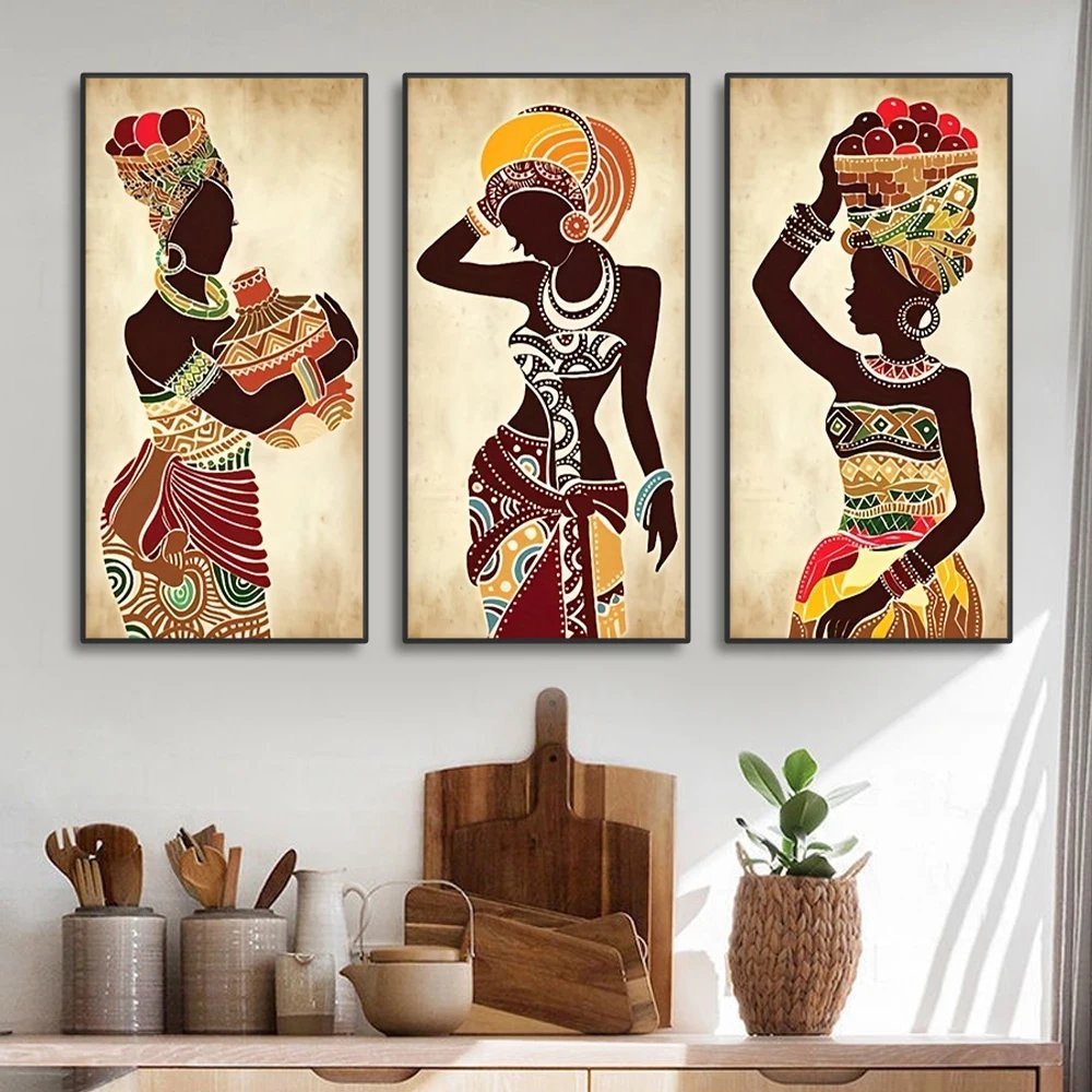 Ethnic African Women Canvas Set - Image 5