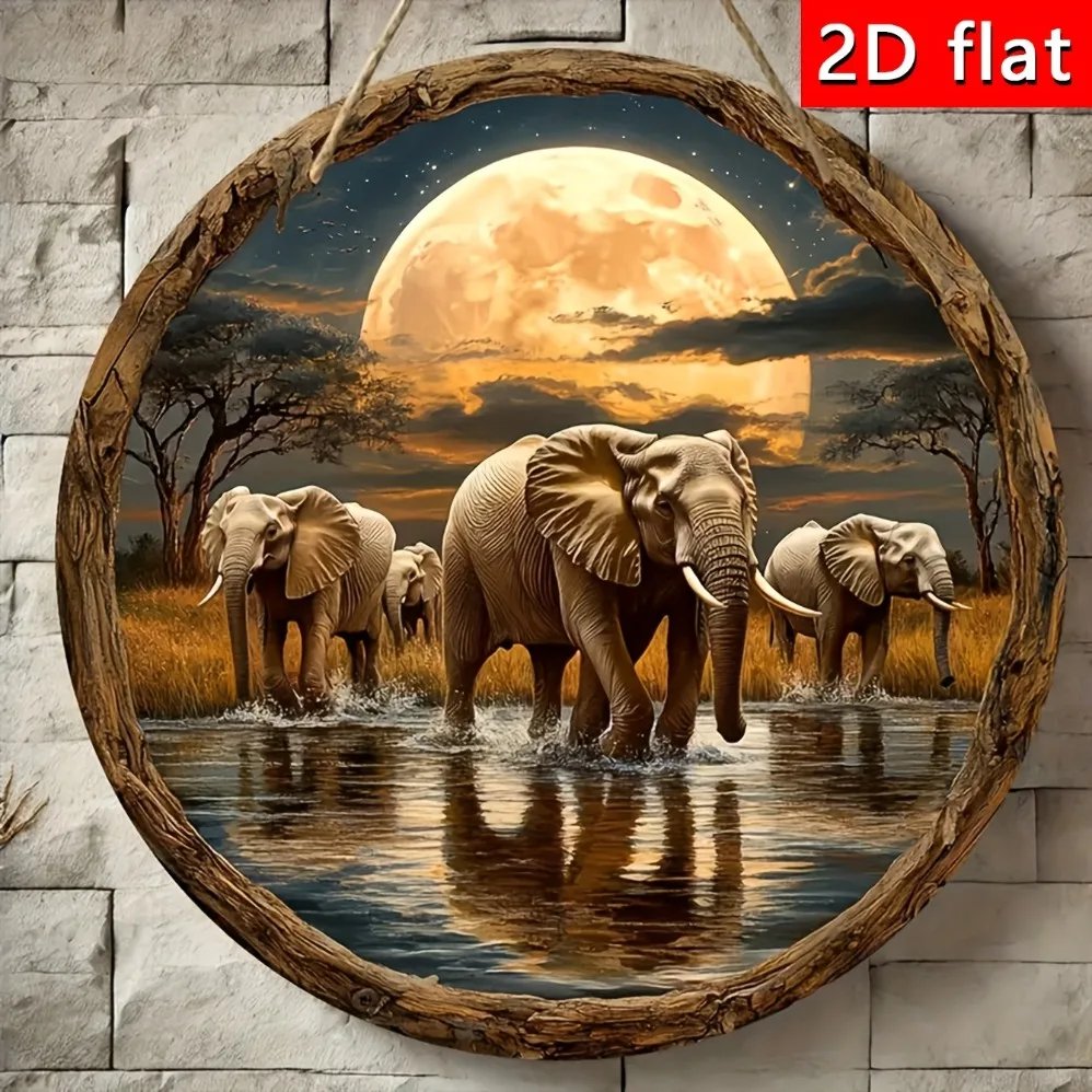 Bohemian Elephant Sunset Wall Art - Image 3