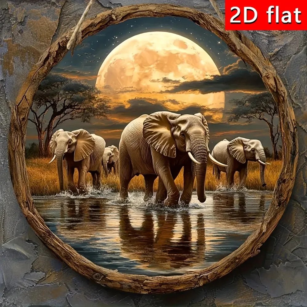 Bohemian Elephant Sunset Wall Art - Image 4