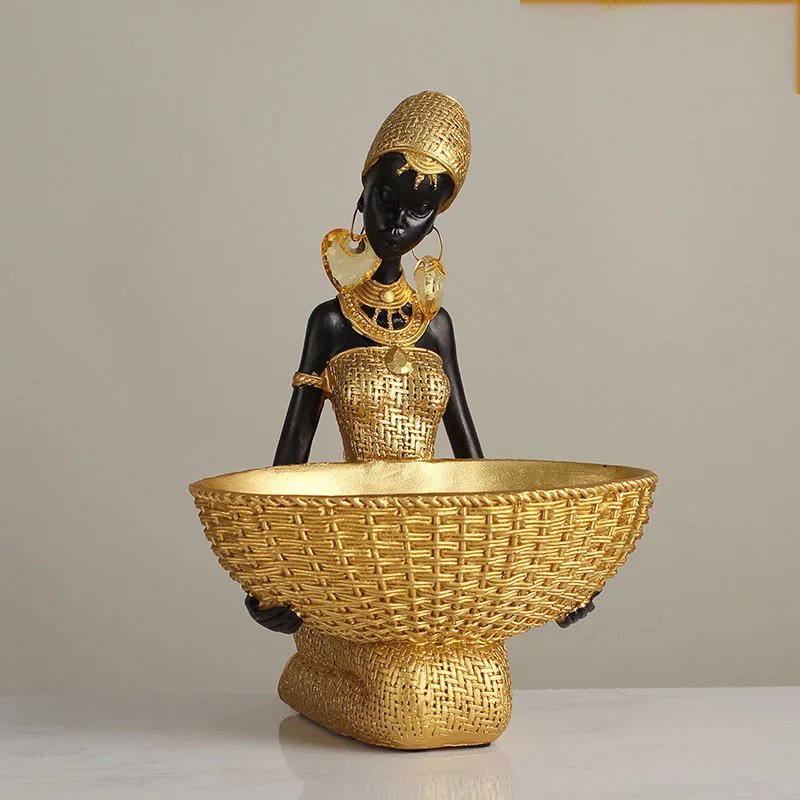 African Women Resin Figurines Golden Textured Resin Sculptures Black Women Figure Figurine For Home Centerpieces Tabletop Decor African Women Resin Figurines Golden Textured Resin Sculptures Black Women Figure Figurine For Home Centerpieces Tabletop Decor