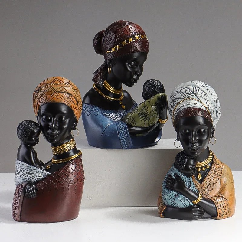 Resin African Woman Figurines