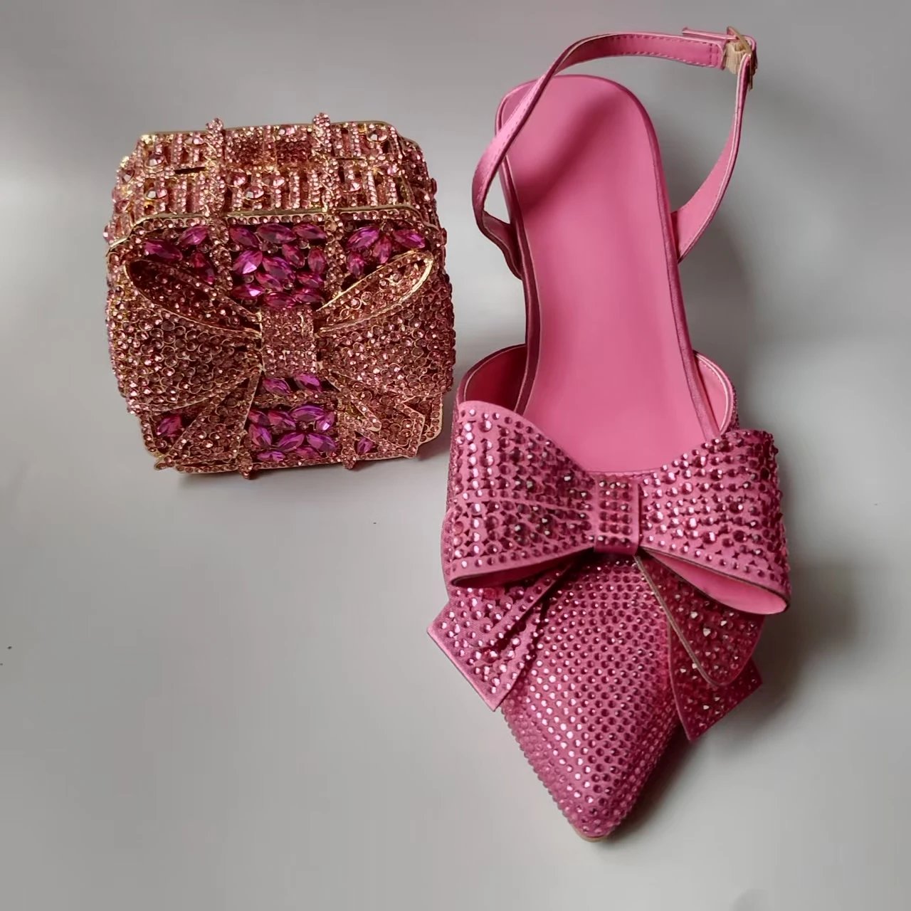 INSIGHTLINK Rose Red Banquet Shoes and Bags African Ladies Matching Shoes and Bags Pointed Toe High Heels Wedding Party Sandals INSIGHTLINK Rose Red Banquet Shoes and Bags African Ladies Matching Shoes and Bags Pointed Toe High Heels Wedding Party Sandals