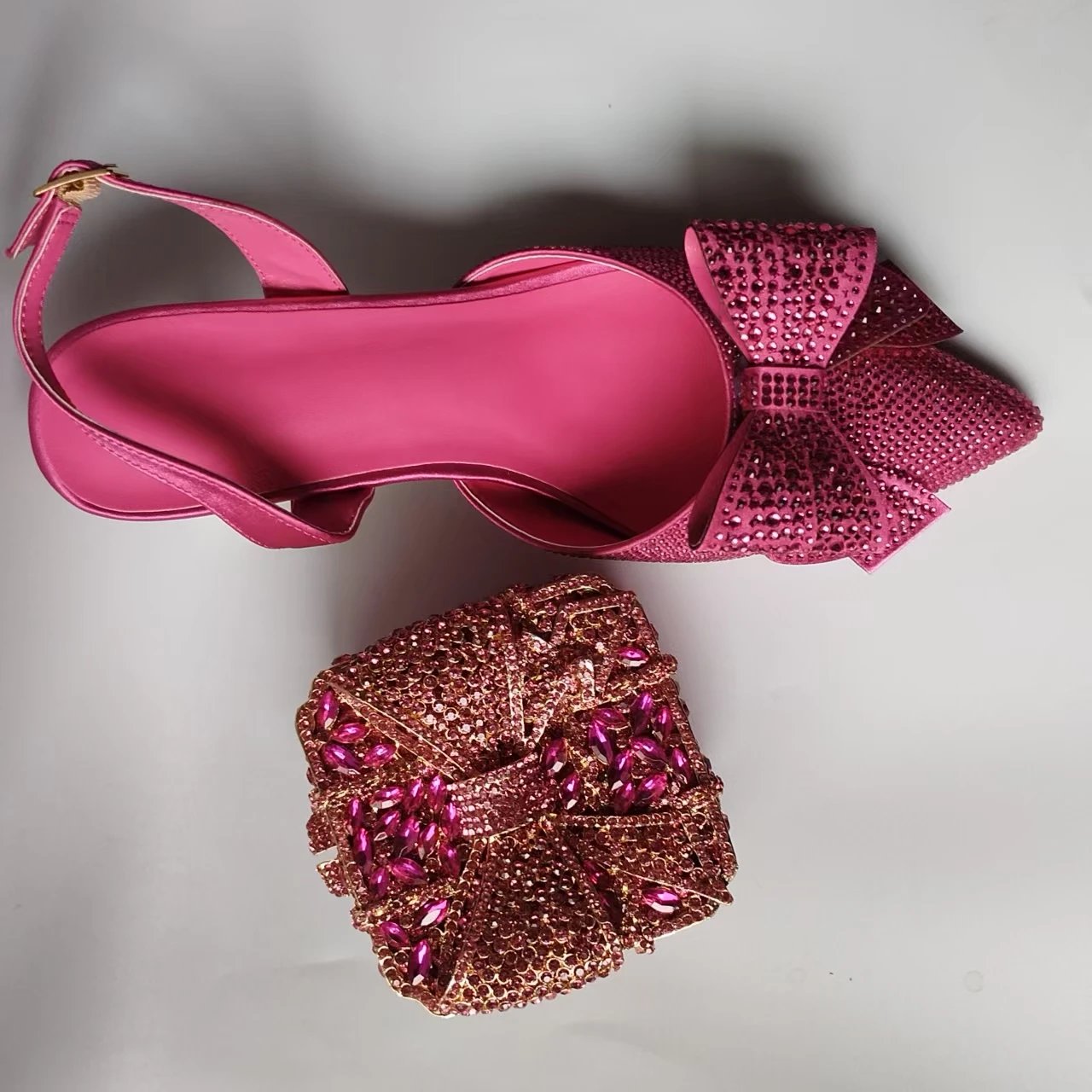 INSIGHTLINK Rose Red Banquet Shoes and Bags African Ladies Matching Shoes and Bags Pointed Toe High Heels Wedding Party Sandals INSIGHTLINK Rose Red Banquet Shoes and Bags African Ladies Matching Shoes and Bags Pointed Toe High Heels Wedding Party Sandals