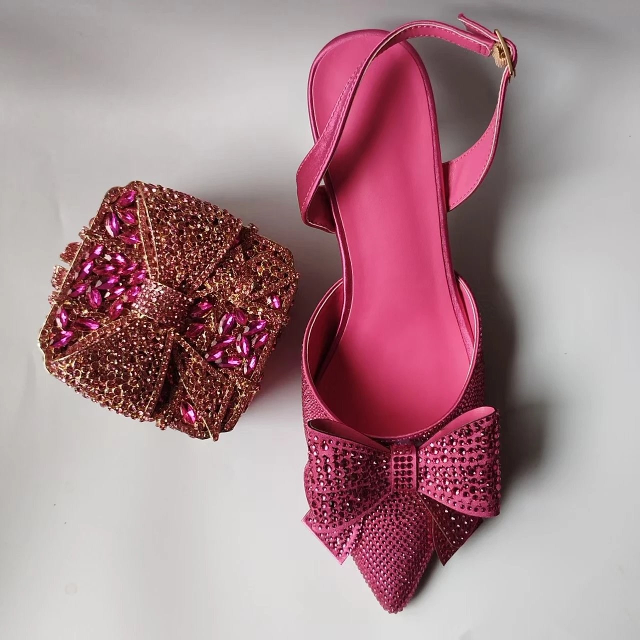 INSIGHTLINK Rose Red Banquet Shoes and Bags African Ladies Matching Shoes and Bags Pointed Toe High Heels Wedding Party Sandals INSIGHTLINK Rose Red Banquet Shoes and Bags African Ladies Matching Shoes and Bags Pointed Toe High Heels Wedding Party Sandals